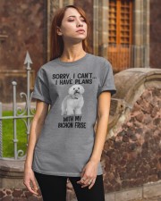 I have plans with my dog Bichon Frise Classic T-Shirt apparel-classic-tshirt-lifestyle-06