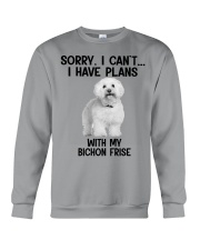 I have plans with my dog Bichon Frise Crewneck Sweatshirt tile