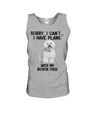 I have plans with my dog Bichon Frise Unisex Tank tile