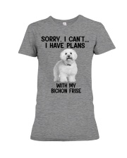 I have plans with my dog Bichon Frise Premium Fit Ladies Tee tile