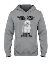 I have plans with my dog Bichon Frise Hooded Sweatshirt tile