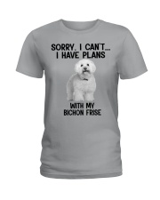 I have plans with my dog Bichon Frise Ladies T-Shirt tile