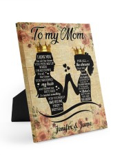 Daughter To Mom I Love U For All Times Custom Name Easel-Back Gallery Wrapped Canvas tile