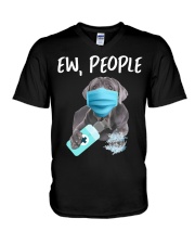 Ew People Dog Neopolitan Mastiff V-Neck T-Shirt tile