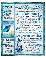 Never Forget How Much I Love You Mom To Daughter Fleece Blanket - 50" x 60" front