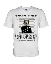 Personal Stalker Borzoi V-Neck T-Shirt tile