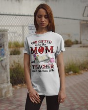 God Gifted Me Titles Mom And Teacher To Mom Classic T-Shirt apparel-classic-tshirt-lifestyle-18