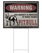Pitbull dog this property is protected 24x18 Yard Sign back