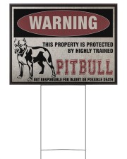 Pitbull dog this property is protected 24x18 Yard Sign front