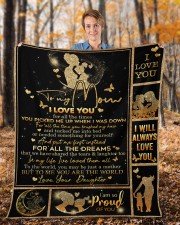 I Love You For All The Times Daughter To Mom Fleece Blanket - 50" x 60" aos-coral-fleece-blanket-50x60-lifestyle-front-01b