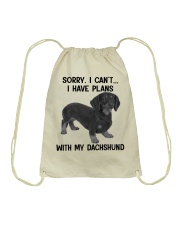 I have plans with my dog Dachshund Drawstring Bag tile