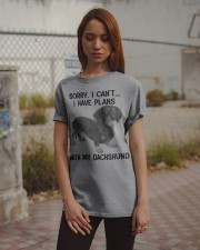 I have plans with my dog Dachshund Classic T-Shirt apparel-classic-tshirt-lifestyle-18