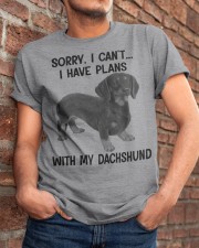 I have plans with my dog Dachshund Classic T-Shirt apparel-classic-tshirt-lifestyle-26