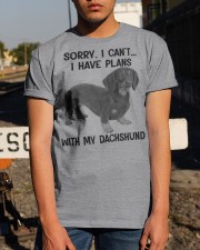I have plans with my dog Dachshund Classic T-Shirt apparel-classic-tshirt-lifestyle-29