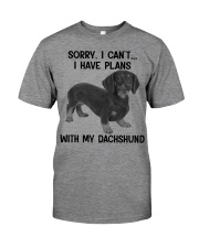I have plans with my dog Dachshund Premium Fit Mens Tee tile