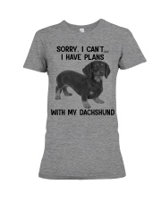 I have plans with my dog Dachshund Premium Fit Ladies Tee tile