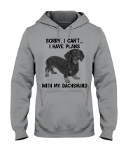 I have plans with my dog Dachshund Hooded Sweatshirt tile