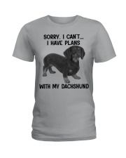 I have plans with my dog Dachshund Ladies T-Shirt tile