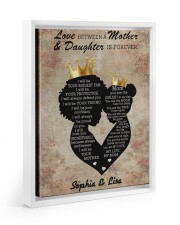 Personalized Love Mom and Daughter Mom To Daughter Floating Framed Canvas Prints White tile