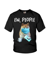 Ew People Dog Wearing A Face Mask akita Youth T-Shirt tile
