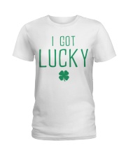 I Got Pregnant Lucky Ladies T-Shirt tile