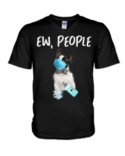Ew People Boston Terrier V-Neck T-Shirt tile