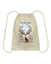 Never Forget That I Love You Deer Mom To Son Drawstring Bag tile