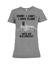 I have plans with my dog Bullmastiff Premium Fit Ladies Tee tile