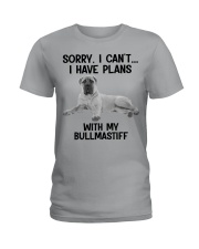I have plans with my dog Bullmastiff Ladies T-Shirt tile
