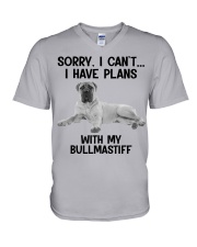 I have plans with my dog Bullmastiff V-Neck T-Shirt tile
