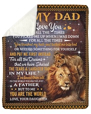 Lion-I Love U 4 all the time Daughter-To-Dad Sherpa Fleece Blanket tile