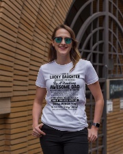 I Am A Lucky Daughter Dad For Daughter Ladies T-Shirt lifestyle-women-crewneck-front-2