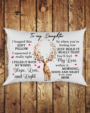 Mom To Daughter I Hugged This Soft Pillow Rectangular Pillowcase aos-pillow-rectangle-front-lifestyle-2