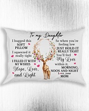 Mom To Daughter I Hugged This Soft Pillow Rectangular Pillowcase aos-pillow-rectangle-front-lifestyle-4