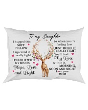 Mom To Daughter I Hugged This Soft Pillow Rectangular Pillowcase front