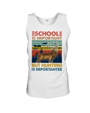 School Is Important But Hunting Is Importanter Unisex Tank tile