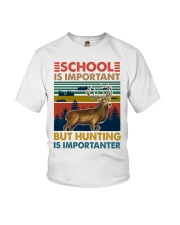 School Is Important But Hunting Is Importanter Youth T-Shirt tile