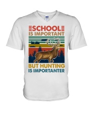School Is Important But Hunting Is Importanter V-Neck T-Shirt tile