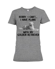 I have plans with my dog Golden Retriever Premium Fit Ladies Tee tile