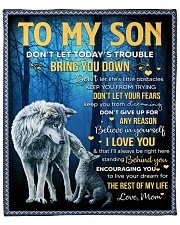 Don't Let Today's Trouble Bring U Down Mom To Son Fleece Blanket - 50" x 60" front