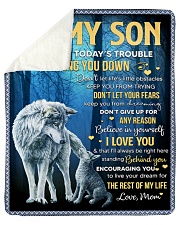 Don't Let Today's Trouble Bring U Down Mom To Son Sherpa Fleece Blanket tile