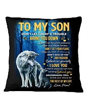 Don't Let Today's Trouble Bring U Down Mom To Son Square Pillowcase tile