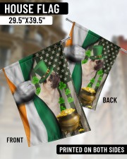 Lucky Dog Shamrock Patrick's Day 29.5"x39.5" House Flag aos-house-flag-29-5-x-39-5-ghosted-lifestyle-02