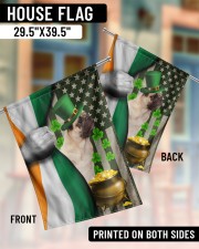 Lucky Dog Shamrock Patrick's Day 29.5"x39.5" House Flag aos-house-flag-29-5-x-39-5-ghosted-lifestyle-07