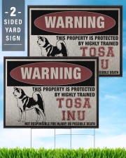 Tosa dog this property is protected 24x18 Yard Sign aos-yard-sign-24x18-lifestyle-front-32