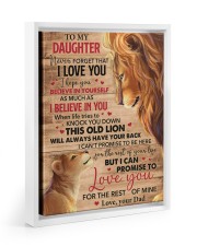 Never Forget That I Love You Lion Dad To Daughter Floating Framed Canvas Prints White tile