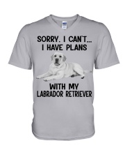 I Have Plans With My Dog Labrador Retriever V-Neck T-Shirt tile
