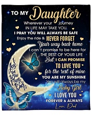 Wherever Your Journey In Life Dad To Daughter Fleece Blanket - 50" x 60" front