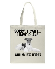 I have plans with my dog Fox Terrier Tote Bag tile