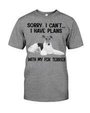 I have plans with my dog Fox Terrier Premium Fit Mens Tee tile